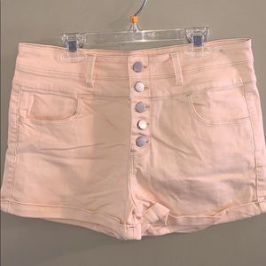 High waisted pink shorts
